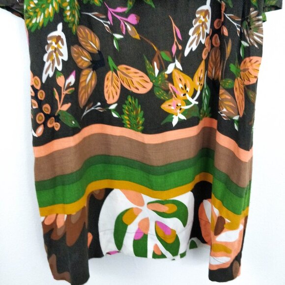 Farm Rio Tropical Jungle Ruffle Mini Dress Small - Picture 3 of 7